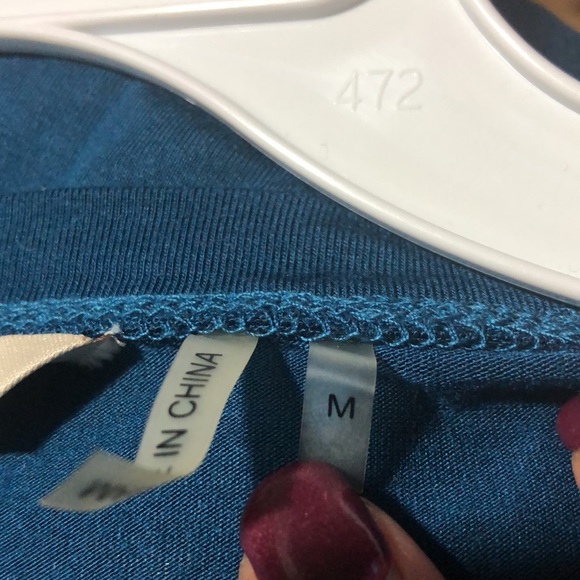 Soft Surrounding 100% Cotton. Teal Asymmetric Tunic Women’s Sz M - Picture 7 of 11